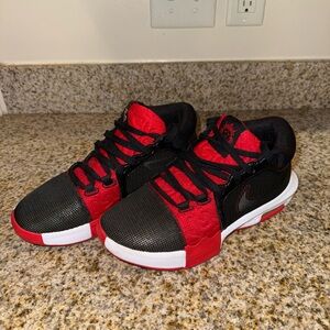 Nike LeBron James Black and Red Sneakers Modern Sporty Design